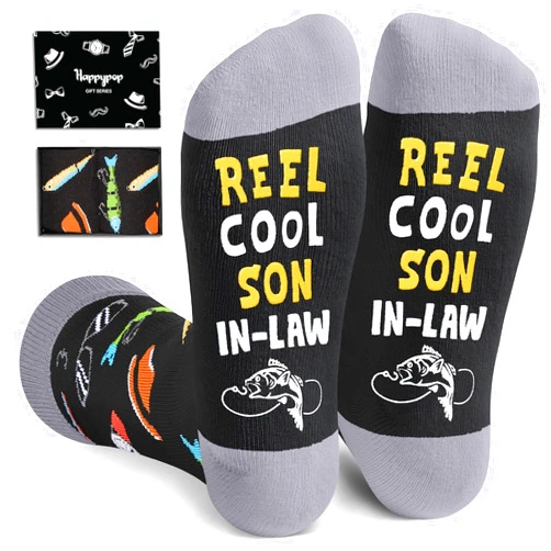 HAPPYPOP Black Reel Cool Gifts For Him - Funny Gifts For godfather step dad, in law gifts, son in law cousin Gift Ideas