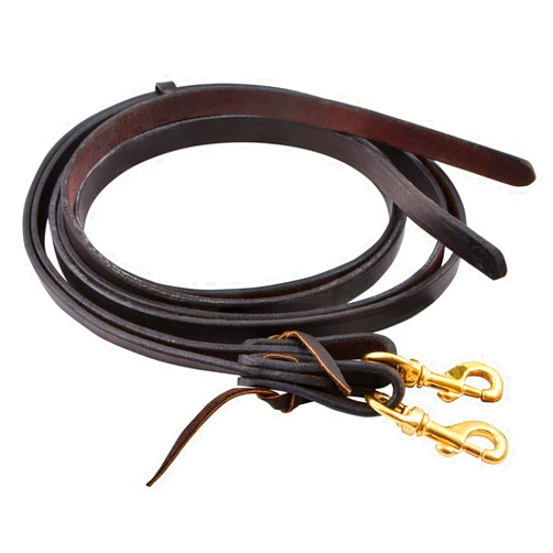 Tucker Saddlery HorseSaddleShop HorseSaddleShop Bridle Reins Tucker 1201 Brown, Brass