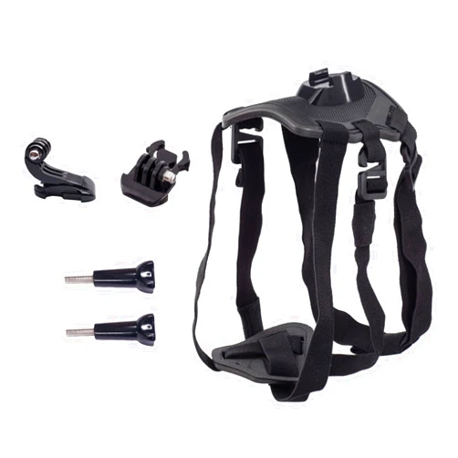 Besvalo Dog Harness Mount for Gopro, Soft and Adjustable Dog Harness Vest with 2 Mouting Base Pet Chest and Back Fixation for Gopro Hero All Models, Suitable for Small Medium Large Dogs