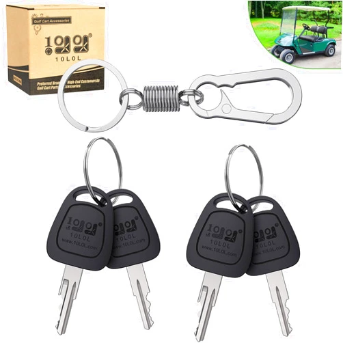 10L0L 4 Pack Golf Cart Ignition Keys for EZGO Gas & Electric Golf Cart 1976-up, Replace OEM 17063-G1