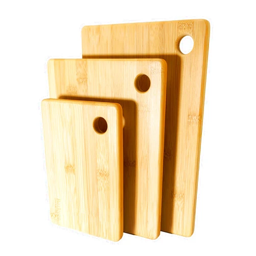 Berkvee Wooden Cutting Board Set (3 Pieces) - Bamboo Wood Cutting Boards for Kitchen, Bamboo Wood Kitchen Chopping Board for Meat Cheese and Vegetables