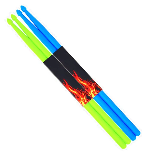 SLADE 2 Pairs 5A Nylon Drumsticks for Adults Kids Light Durable Plastic Drum Sticks Set with Non-Slip Handles Professional Musical Instrument Percussion Accessories