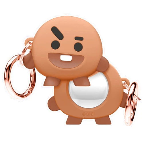 elago BT21 Silicone Case Compatible with AirTag 2nd Gen (2026) & 1st Gen Case, Track Keys, Backpacks, Purses, Tracking Tag Not Included [SHOOKY] [Official Merchandise]