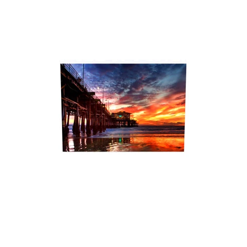 GKYAN 8x12 IN Vintage Wall Decor City Poster Wall Art Santa Monica Beach Photo Home Decor for Living Room Metal Poster Vintage Metal Tin Sign,Wall Decor for Bars,Restaurants,Cafes,Home Beer