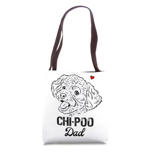Original Sock Dogs Chi-Poo Dad, Choodle Dad, Chipoodle Dad, Poochi, Poohuahua Tote Bag