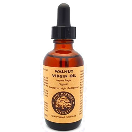 Best Nature's Cosmetics Pure Walnut Oil organic, cold pressed, unrefied– moisturizing, nourishing for radiant skin and strong and soft hairs 1 fl oz / 30 ml