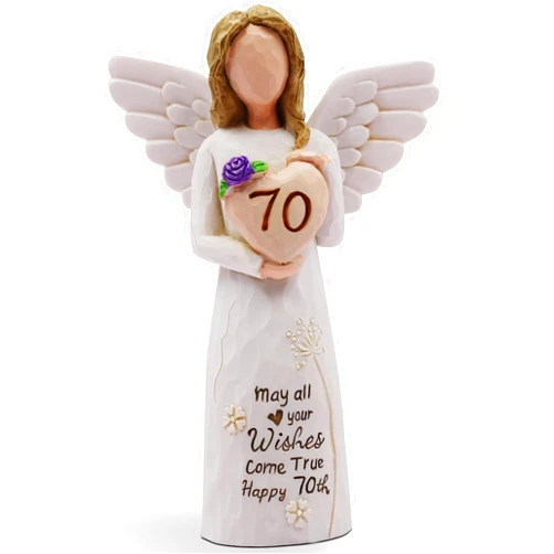 AcowSpt 70th Birthday Gifts for Women, Meaningful 70th Birthday Gifts, 70th Birthday Ideas, 70th Birthday Gifts for Mom, Sculpted Hand-Painted Figurine
