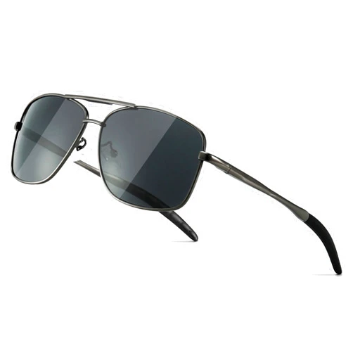 SUNGAIT Men's Polarized Square Aviator Sunglasses Durable Metal Frame for Fishing Driving Golf 100% UV Protection