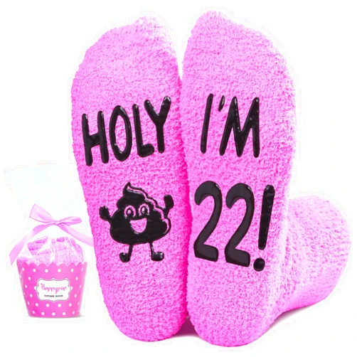 HAPPYPOP Birthday Gifts Ideas for Women - Socks for 20 21 22 23 24 Year Old Woman, Birthday Gifts for Her