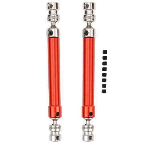 COJOYS 2-Pack 110mm to 160mm Drive Shaft CVD Compatible with RC 1/10 Axial SCX10 Scale Rock Crawler Truck Car Tamiya Axial Traxxas TRX-4, Red