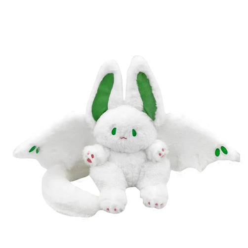 Sengocis Unique Bat-rabbit Plush Toy,bat Bunny Plush Pillow,Bat Rabbit Stuffed Animal. (White Bat Rabbit,35cm=13.7 inch)