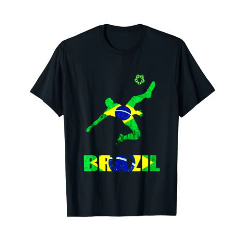 Cool Bandeiro Do Brasil Brasilian Brazil Soccer Brazilian Football Player Brasileiro Player T-Shirt
