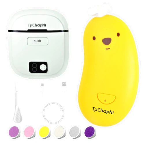 TpChapNi Electric Nail Clipper, Baby Nail Trimmer Electric, Baby Nail Clippers with Light,2-in-1 Nail File Set Rechargeable for Infant Baby,Toddler Kids, with 6 Grinding Heads,3 Speed Modes TpChapNi