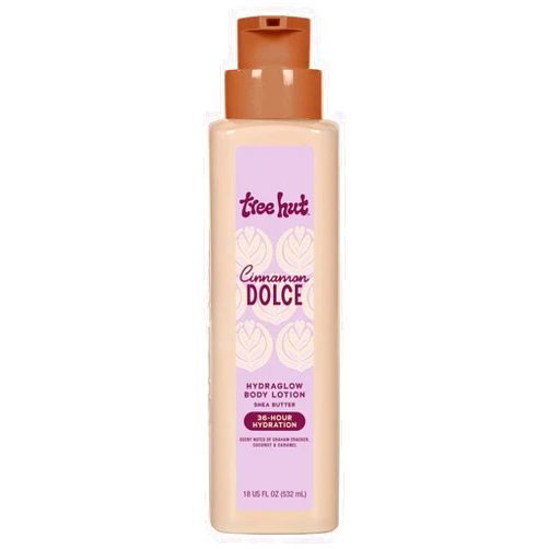 Tree Hut Hydraglow Body Lotion Cinnamon Dolce, Hydrating & Moisturizing Daily Body Lotion for Soft, Glowing Skin, Lightweight Non-Greasy Formula, 18 fl oz