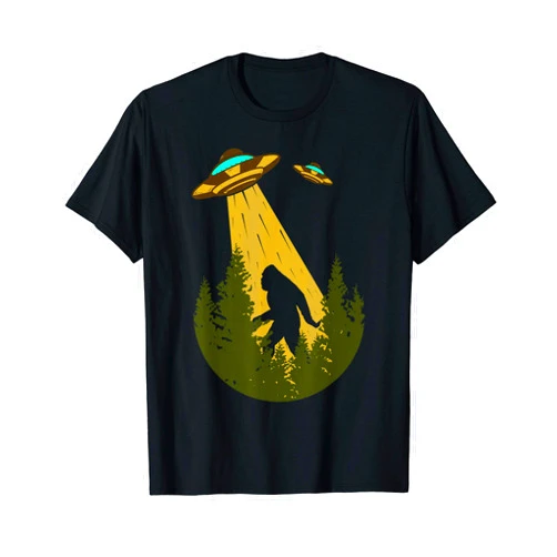 Retro Bigfoot UFO Abduction - BFTZ Bigfoot UFO Abduction sasquatch Alien Birthday Gift T-Shirt