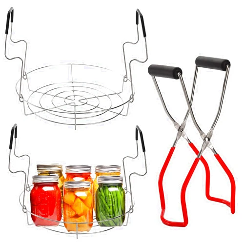 Hedume Set of 3 Stainless Steel Flat Canning Rack, 11.5