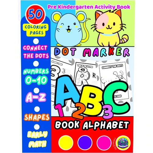 Fs Moto13 Dot Marker Book Alphabet Pre Kindergarten Activity Book: Prek Learning Activities with Animals | Abc Tracing Letters and Numbers | Early Math for ... 50 Easy Guided Big Dots | Preschool Workbook