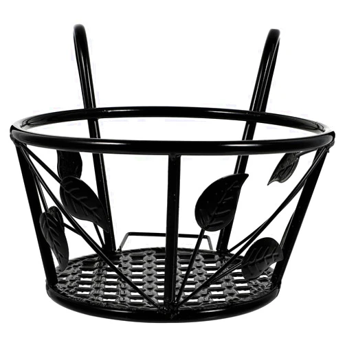 Yardwe Iron Art Hanging Baskets Flower Pot Holder Over The Rail Fence Planters Flower Rack Flower Pot Holder Hanger Railing Planter Baskets for Patio Balcony Porch Black