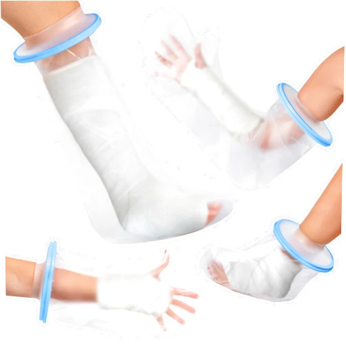 COMBFFLE SALON Universal Fit Cast Cover Kit for Shower | Waterproof, Snug Fit Seal, Durable – Includes Full Leg & Arm, Foot & Hand Covers |Watertight, Reusable - 4 Pack