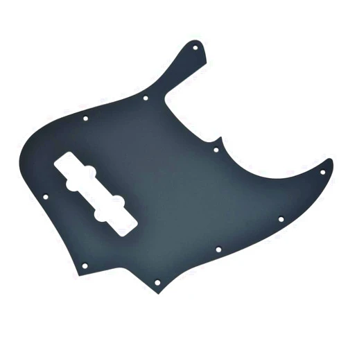 KAISH Matte Aluminium Jazz Bass Style Pickguard Metal Anodized J Bass Pick Guard Scratch Plate for American/Mexican Jazz J Bass Matte Black