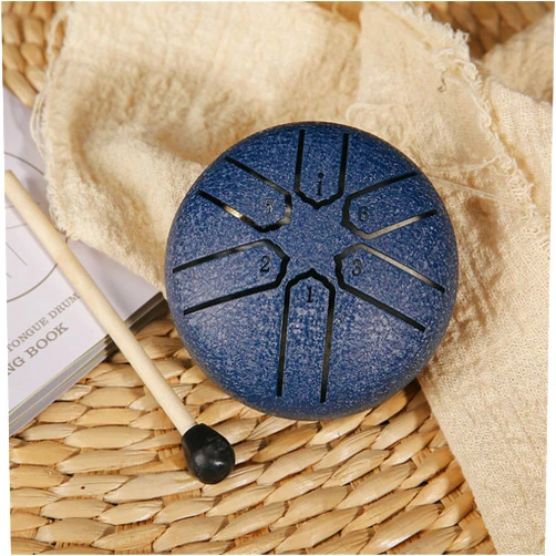 HIDEZHI Chakra Drum for Rain Outdoor, Rain Chime Drum, Steel Tongue Drum Rain Chime, Chakra Drum 3 Inches 6 Notes, Waterproof Outside Musical Rain Drum for Garden
