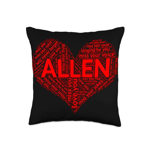 In My Heart Forever by The LACOCA Shop Because I Miss You, Remember Me Love Gift, Allen Throw Pillow, 16x16, Multicolor