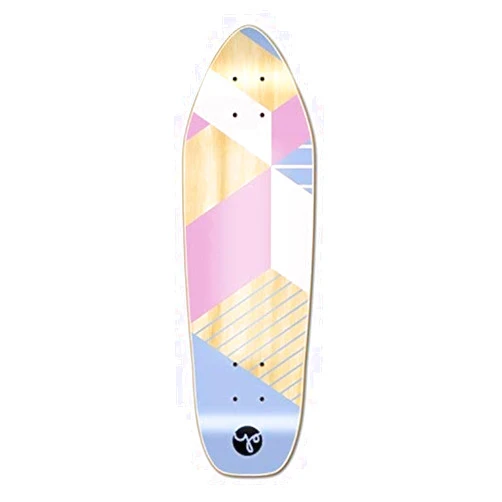 Yocaher Geometric Series Skateboard Longboard Mini Cruiser Deck Only – Geometric Purple