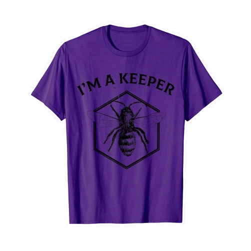 Icetee Vintage Beekeeper Tees I'm A Keeper Beekeeping T Shirt Bee Hive Owner Gift T-Shirt T-Shirt