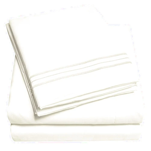 Sweet Home Collection RV Bed Linen Set, Short Queen, Ivory - 1500 Supreme Collection, 6Pc, Deep Pocket, Wrinkle & Fade Resistant, Microfiber, Luxury Sheet Set