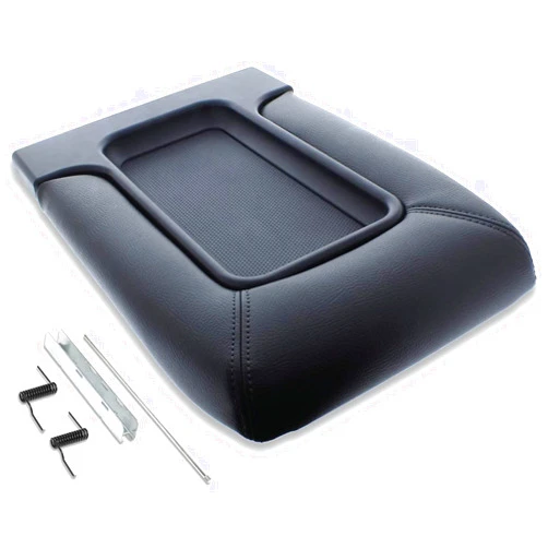 EcoAuto Center Console Lid Replacement Kit for 99-07 Silverado, Avalanche, Suburban, Sierra, Yukon - Replaces OEM 19127364, 19127365, 19127366 (Dark Gray)