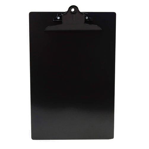 Saunders Black Recycled Aluminum Clipboard with Black Clip - 8.5 x 11 inch Letter Size Document Holder - Ideal for Home, Office, and Business Use (23516)