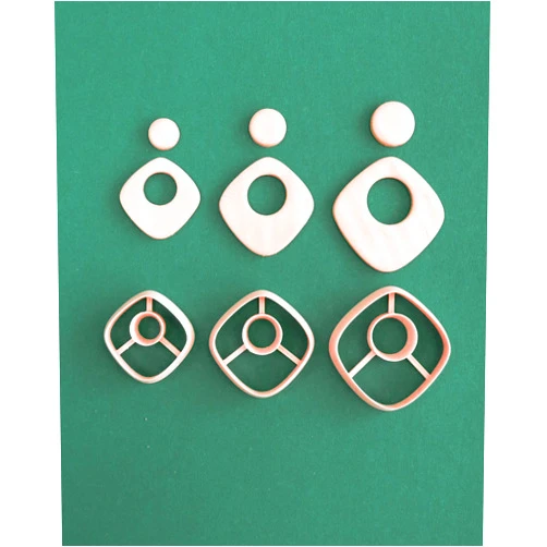 ALPENCRAFTS Square Rounded Edges Donut Polymer Clay Cutters