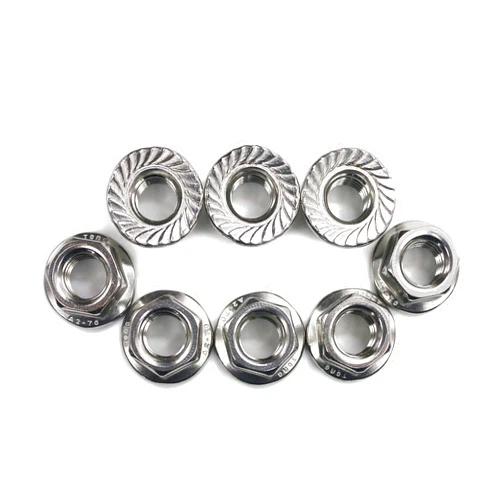 FullerKreg 25 Pcs M8 x 1.25 A2 Stainless Steel DIN 6923 Serrated Hex Flange Nut, 18-8 Stainless Steel 304, Bright Finish