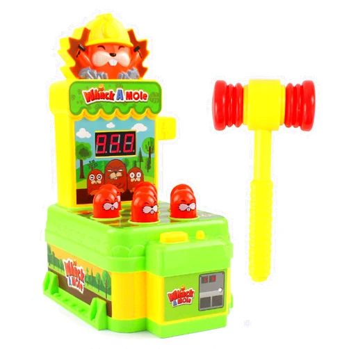 Taylore Whack a Mole Game, Mini Electronic Arcade Game with Hammer, Counting Score Mouse Trap Game, Educational Toy for Kids Toddlers Children Boys
