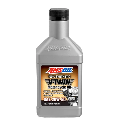 AMSOIL Full Synthetic Motorcycle Oil 20W-50 - ONE U.S. QUART, 946 ml