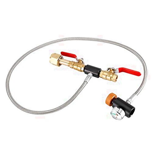 Garosa CGA-320 CO2 Cylinder Refill Adapter Bottle Connector CO2 Soda Maker Accessories with Hose for Filling Soda (36Inch)