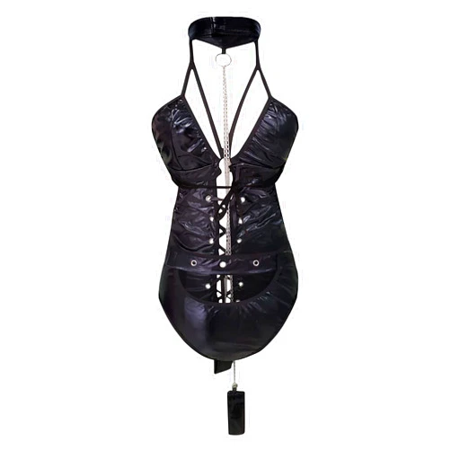 NGTEVOOS Leather Lingerie for Women for Sex Naughty Cosplay Sexy Tops Stripper Outfits Exotic Babydoll Halter Corset Bodysuit Red