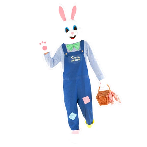 Morph Costumes Easter Bunny Costume Adult Easter Bunny Head Costume Easter Rabbit Mascot Dungarees Easter Adult Bunny Suit