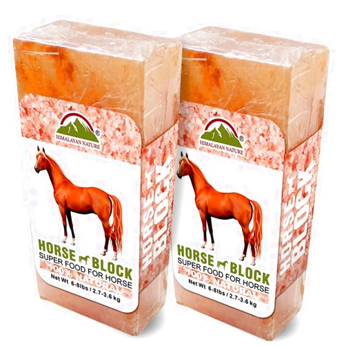 Himalayan Nature Licking Salt for Horse, 100% Pure Himalayan Pink Salt Chunks, 6 LBS, Animal Feed Salt Chunks, Horse Salt Licks, Natural Mineral Salt - Pack of 2