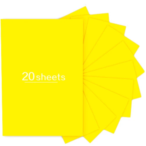 YVMVDV 20 Sheets Yellow Cardstock 8.5 x 11in, 250gsm/92lb Thick Yellow cardstock Paper for DIY Arts and Cards Making, Heavy Yellow Craft Paper for Invitations, Stationary Printing,Scrapbook Supplies