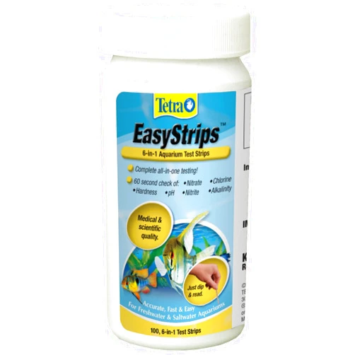 Tetra EasyStrips 6-In-1 Aquarium Test Strips, Water Testing 100 Count (Pack of 1)