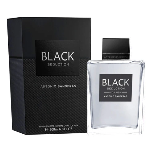 Banderas Antonio Banderas Eau De Toilette Spray for Men, Seduction In Black, 6.8 Fl Oz, Clear