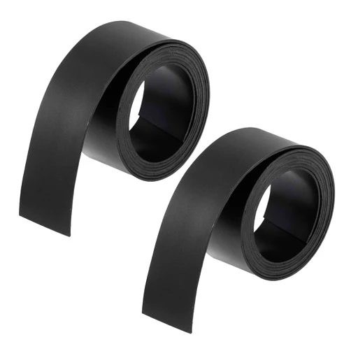 uxcell 2 Pcs Dry Erase Magnetic Strip 1 Inch x 3.3 Feet Magnetical Sheet Labels Stickers Writable Black for Whiteboards Refrigerator and Crafts