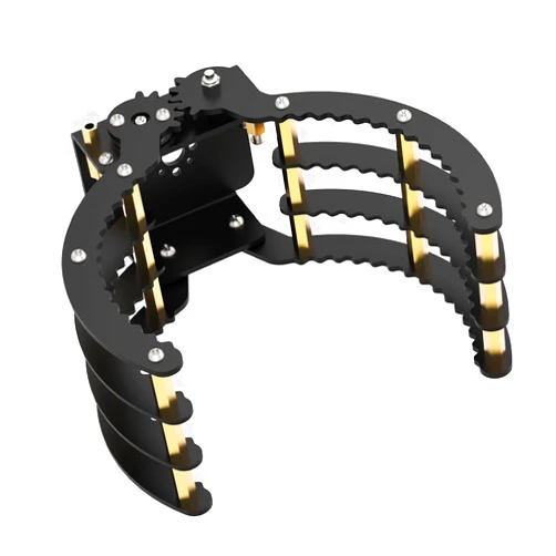 LewanSoul Robotic Claw Full Metal Wave Edge Clamp Robot Hand Gripper Grabber, 1LB Max Grab Weight & 0-9in Open Range High Torque Robotic Arm Replace Claw Robot DIY, Mechanical Claw without Servo