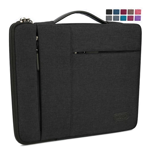 Lubardy Laptop Sleeve Case 13.3-14 Inch Waterproof Durable Business Computer Carrying Bag Compatible with MacBook Air/Pro HP/Asus/ThinkPad Notebook Protective Tablet Handle Laptop Bag Black