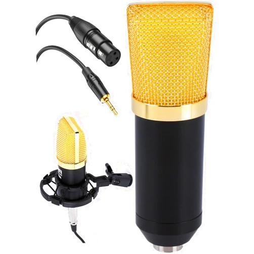 Pyle Cardioid Condenser Studio Microphone with Shock Mount Home Studio XLR to 3.5MM XLR Cable Included