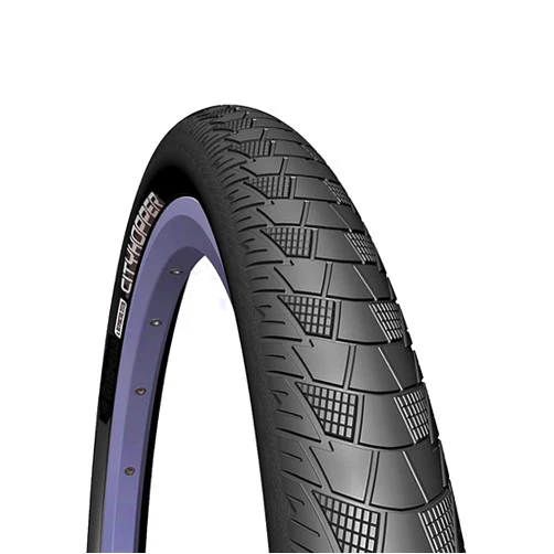 Mitas Rubena V99 City Hopper Bicycle Tire with Anti-Puncture System and Reflective Sidewall (Black, 28x2.0-Inch)