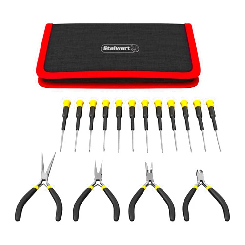 Stalwart A-PT1049 16 Piece Precision Jewelers Tool Set with Case