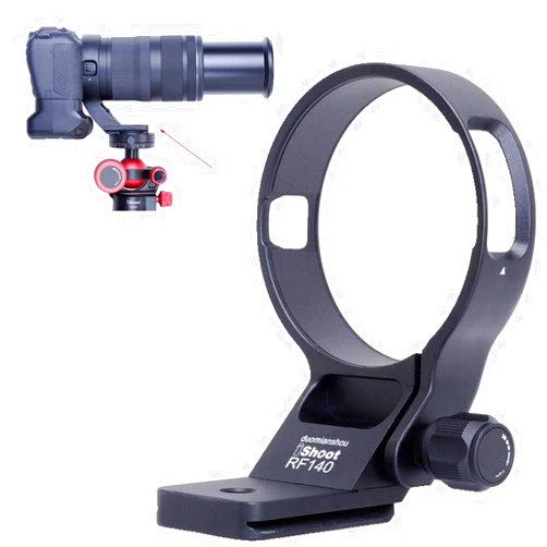 iShoot Tripod Mount Ring Lens Collar Compatible with Canon RF 100-400mm f/5.6-8 is USM, Lens Support Holder Bracket Bottom is Arca-Swiss Fit Quick Release Plate Dovetail Groove
