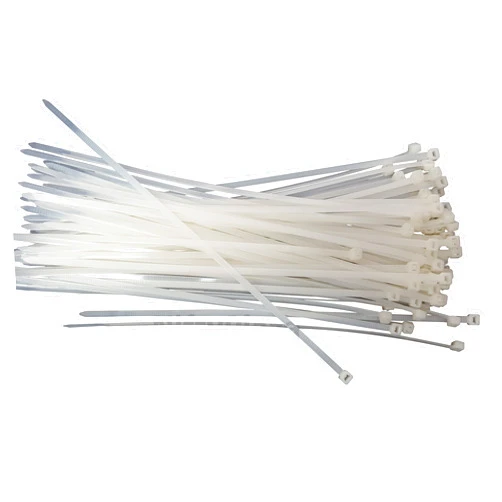 NiftyPlaza 8 Inch 75 lb Cable Zip Ties - 100 Pack - UV Weather Resistant Nylon Wrap HEAVY DUTY 75 Pounds TENSILE Strength Professional Grade Electric Cable Zip Ties (100 Natural/Clear Cable Ties)